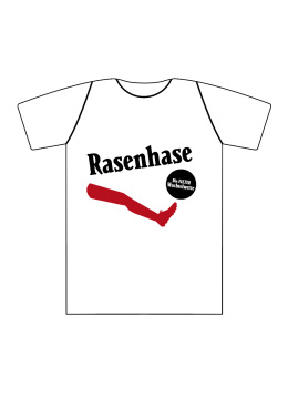 Wuchtelwetten T-Shirt Rasenhase weiß