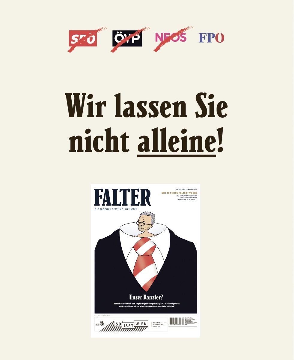 Wir lassen Sie nicht alleine! FALTER-1-Jahres-Abo